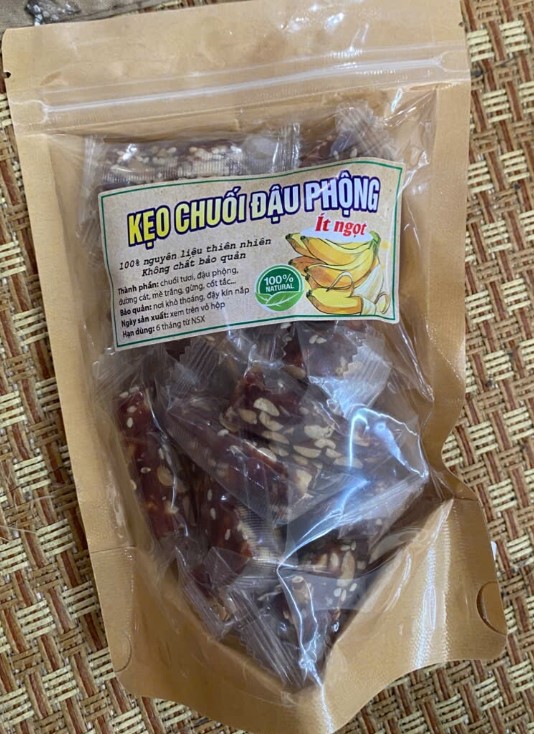 Kẹo Chuối Đậu Phộng Ít Ngọt 250g